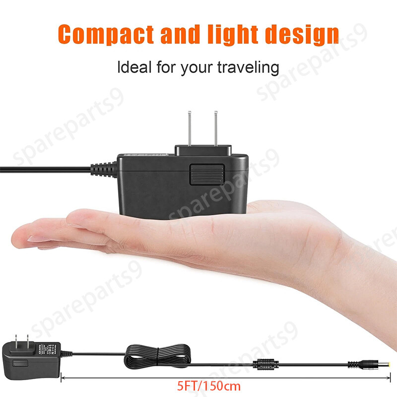 12V 2A Power Supply Regulated DC Power Adapter with 8 Tips, Charger Transformer