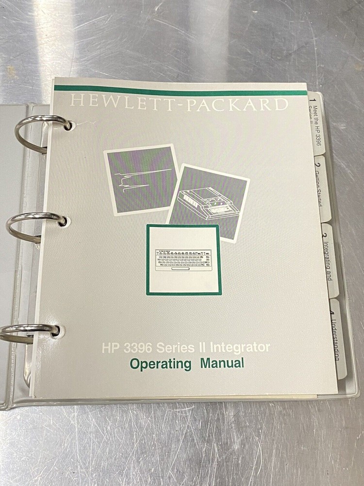 Hewlett Packard HP 3396 Series II Integrator  - Users Guide / Instruction Manual