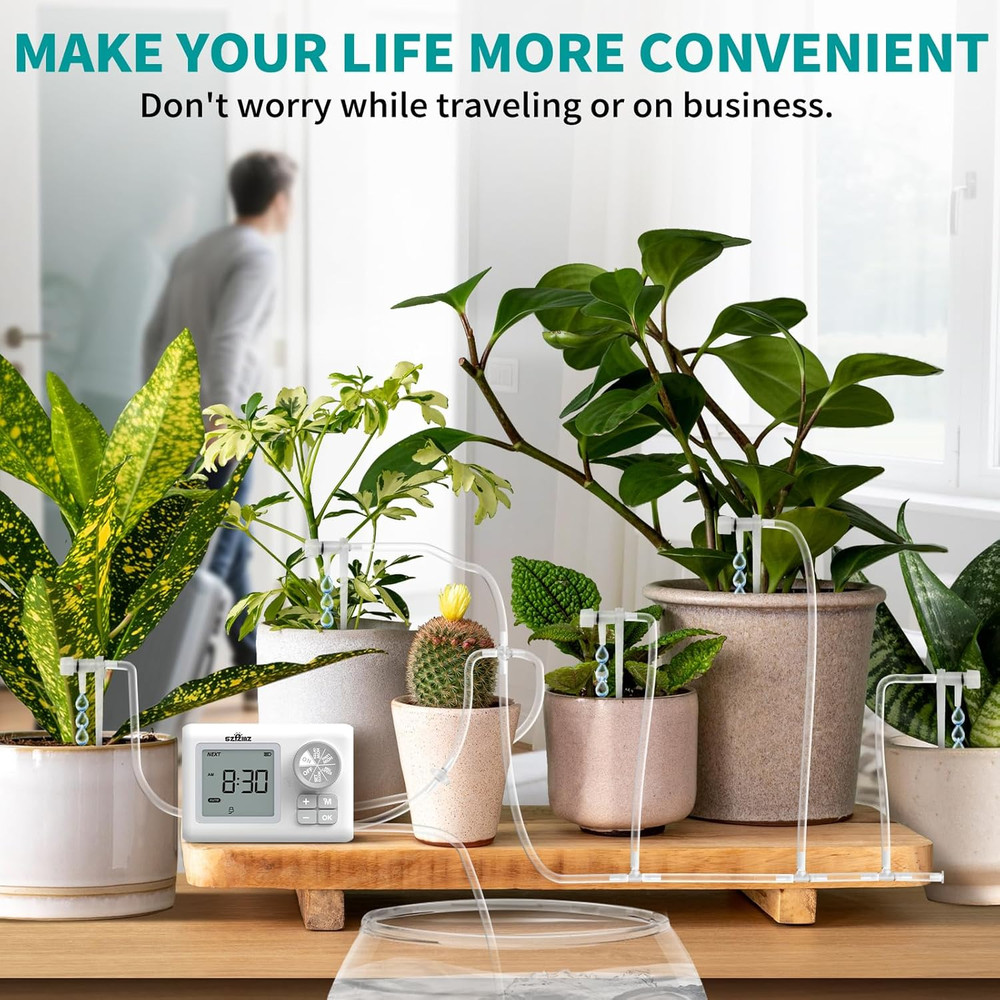 Automatic Watering System for 15 Potted Plants, Automatic Dripirrigation Kit wit