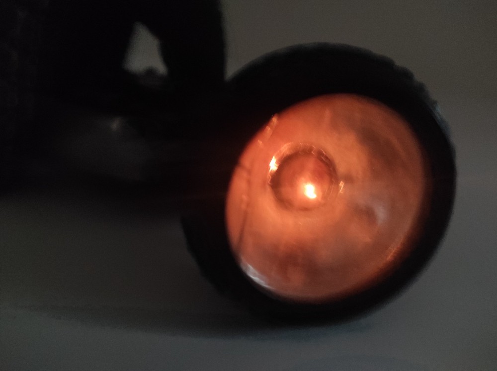 Soviet electrodynamic flashlight called "Zhuchok." "B-44."