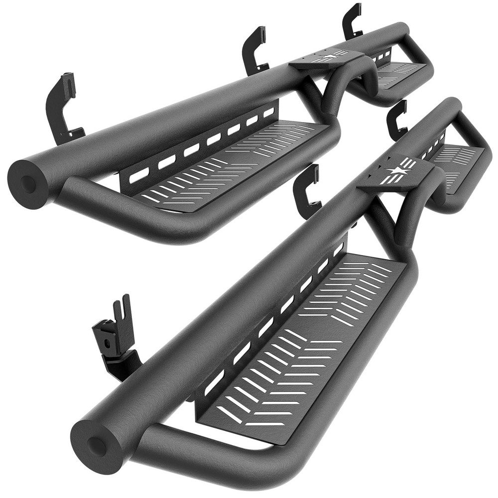 Double Cab Running Boards Side Steps Compatible with 2007-2018 Chevy Silverado