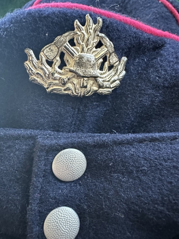 Original West German Firemans M43 Style Wool Hat Fire Service