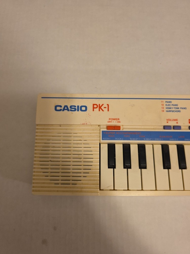 Vintage Casio PK-1 32-Key Electric Keyboard Pulse Code Modulation Working