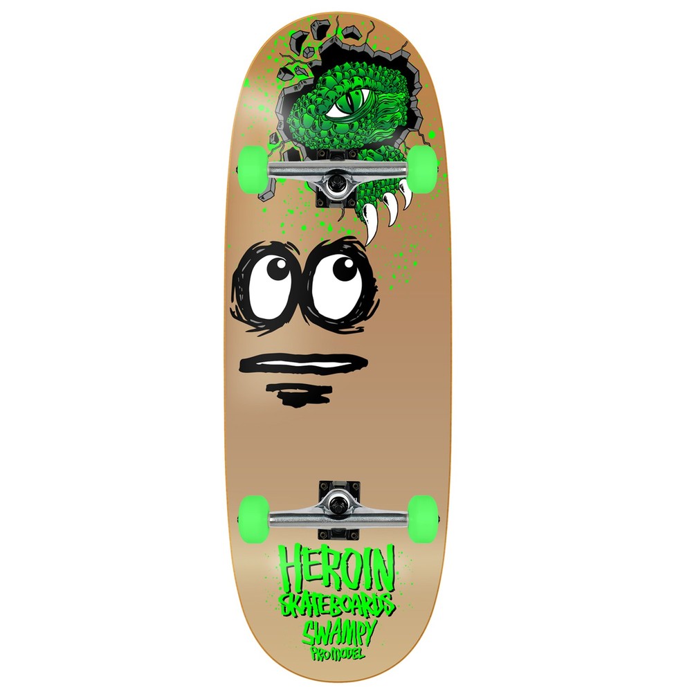 Heroin Skateboard Assembly Swampy Egg 11" x 32.5" Complete