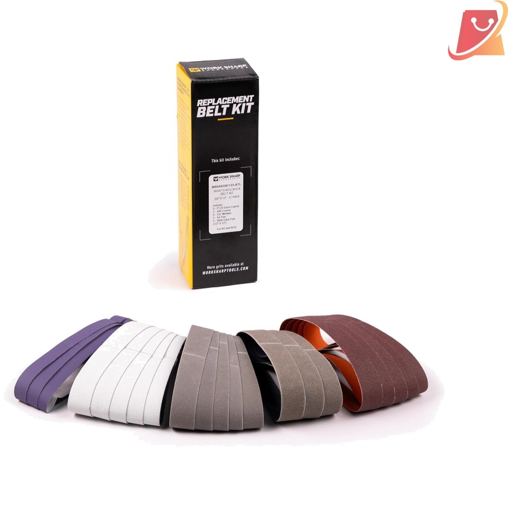 Abrasive Belt Kit 21 Grit Assorted Sharpening Belts for Knives Tools