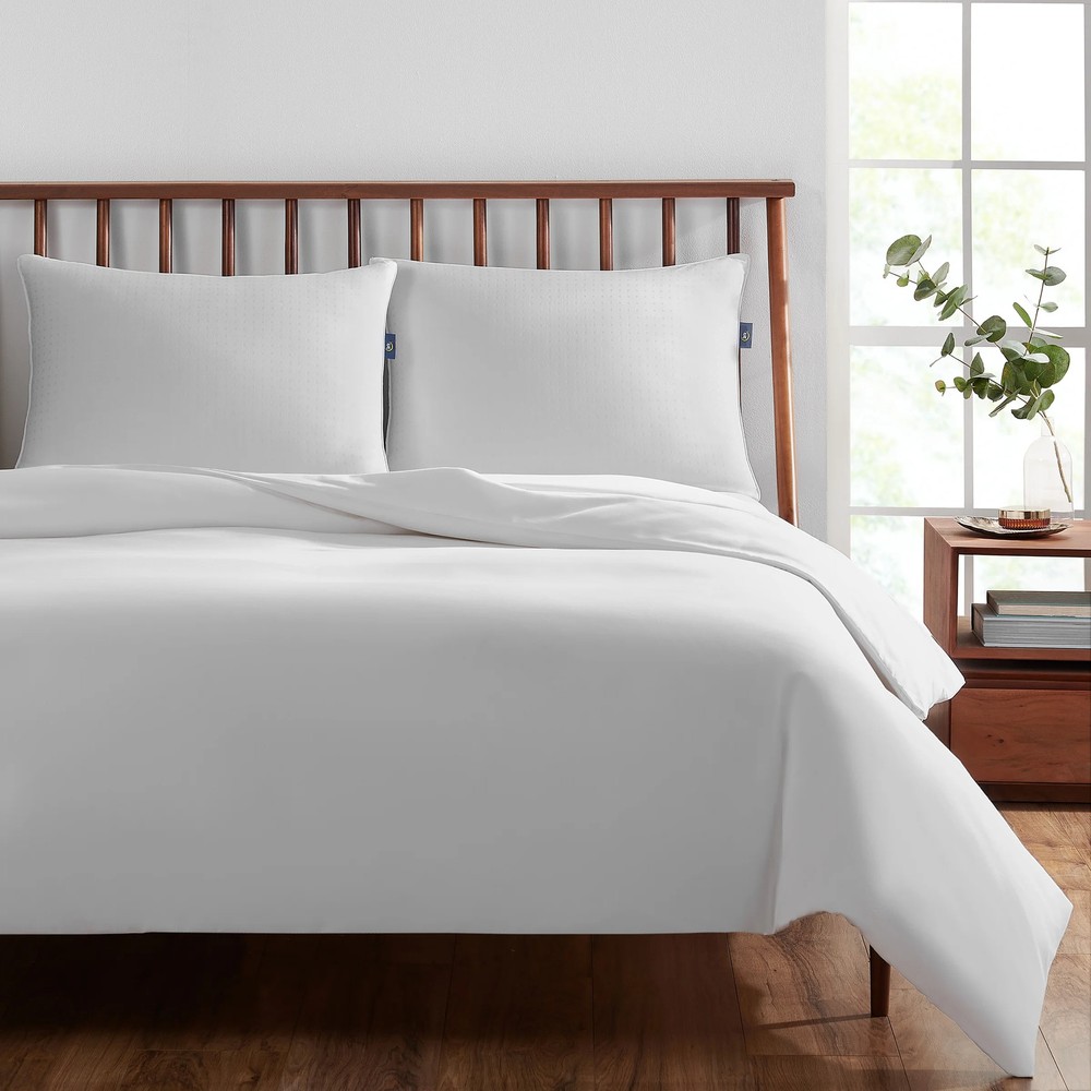Sertapedic No-Go-Flat Bed Pillow, Standard/Queen, 2 Pack