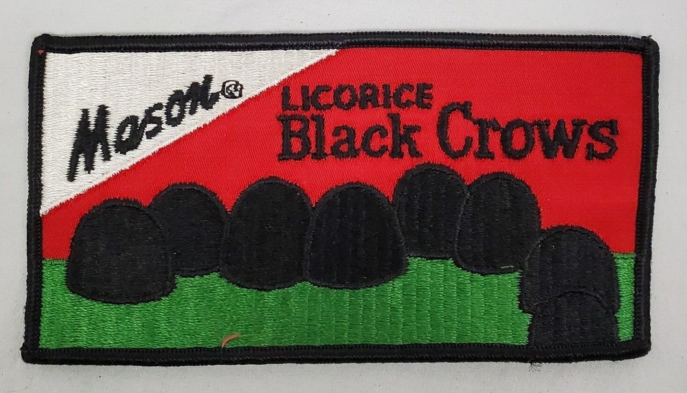 Mason: Licorice Black Crows - Rectangle Sew on Patch - NOS - 001