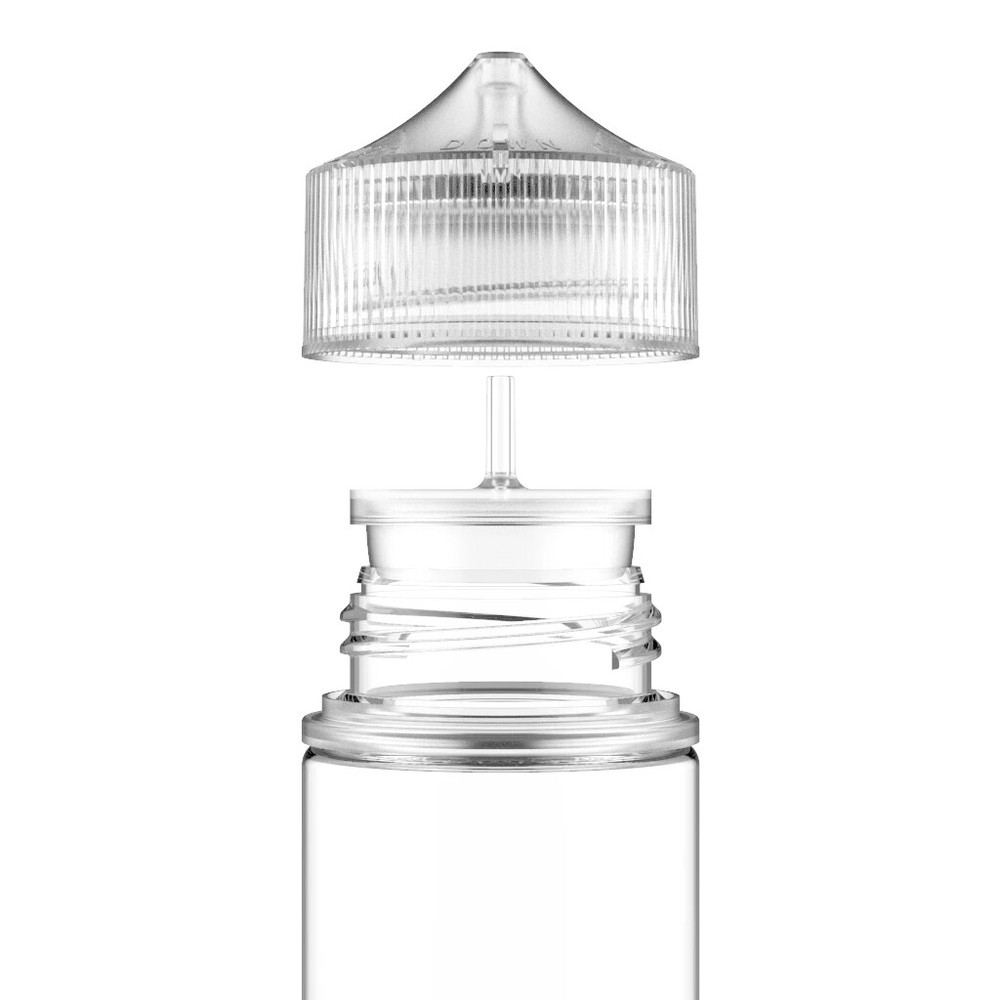 Chubby Gorilla Empty Bottles PET 120 ML , Unicorn Dropper with cap & tip 5 pack