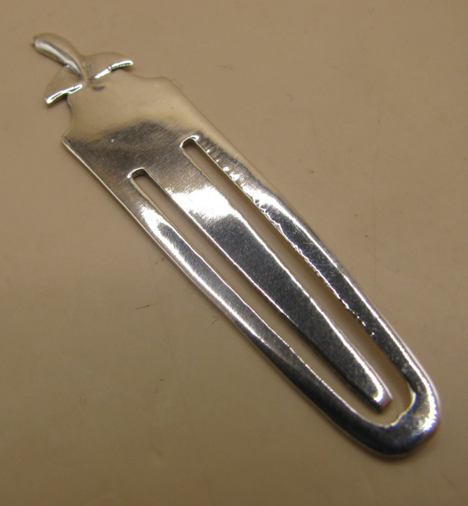 Unusual Solid Silver 925 Bookmark With A Tail Topper - Whale / Mermaid / Fish