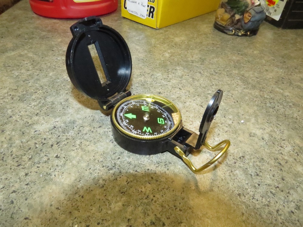 Vintage Engineer Directional Pocket Compass - Black