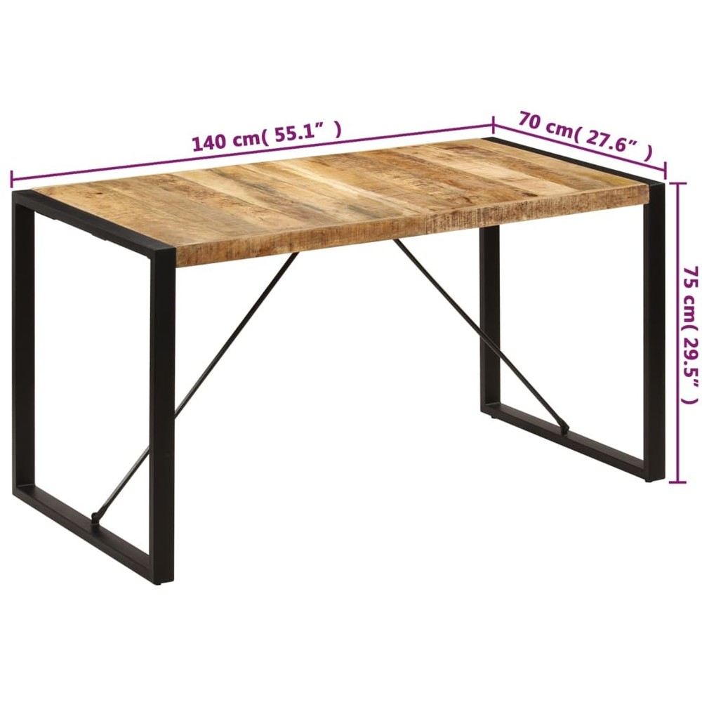 Dining Table Kitchen Table Dining Room Dinner Table Solid Mango Wood vidaXL