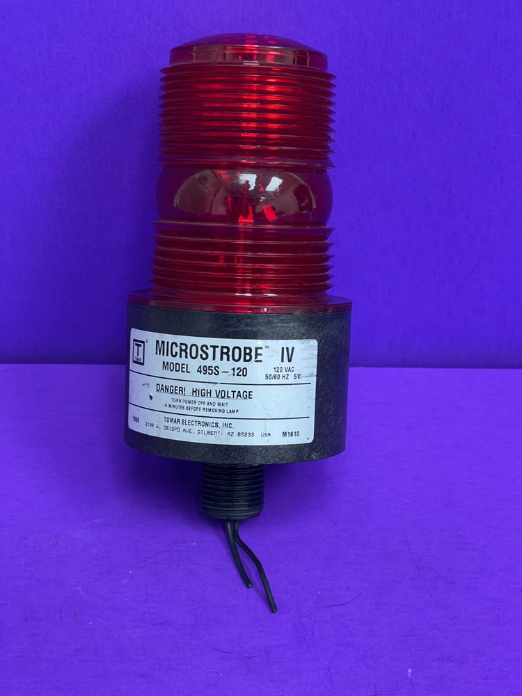 Tomar Electronics 495S-120 Red Microstrobe Flashing Light 120V tested