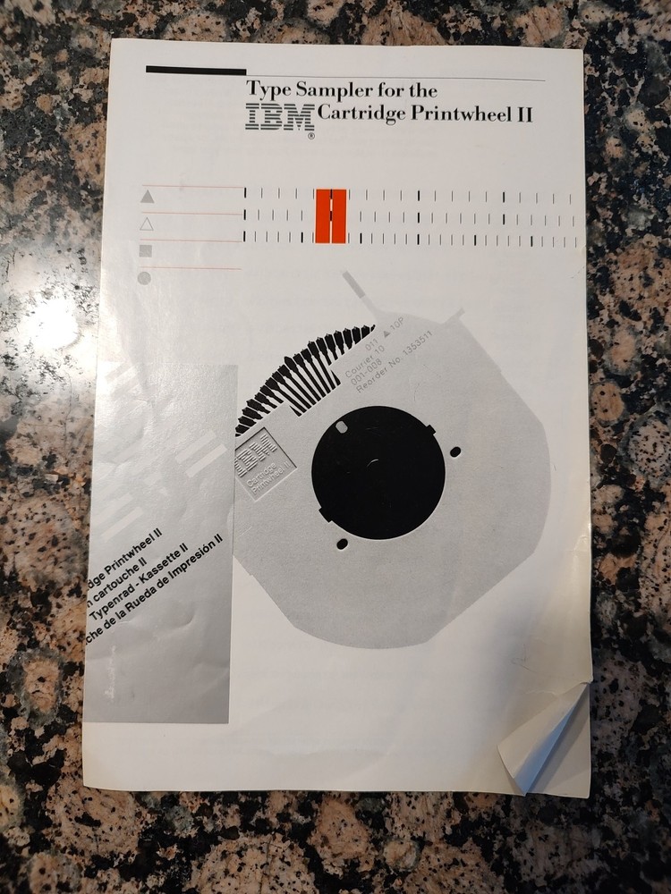 IBM SELECTRIC SYSTEM/2000 WHEELWRITER TYPEWRITER 6747/6747-2 OPERATOR'S GUIDE +
