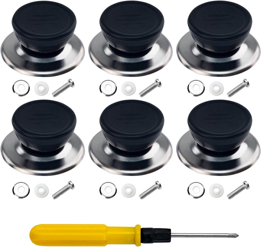 6PCS Pot Lid Knobs, Universal Kitchen Cookware Replacement Pan Lid Holding Handl