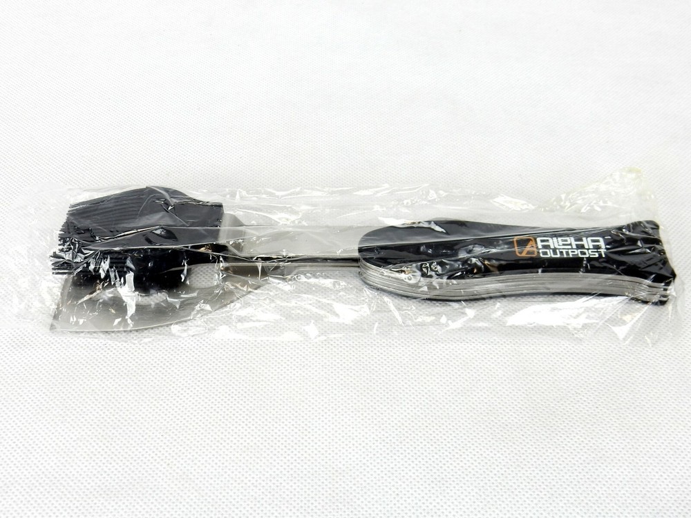 Camp Cooking Multi-Tool Utensil Set, Alpha Outpost, Spatula, Fork, Basting Brush