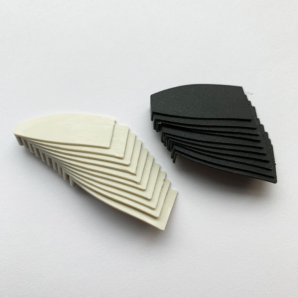 10 Sets Violin Viola Bow Tip Material Plastic Black Tip White Tip Making Parts