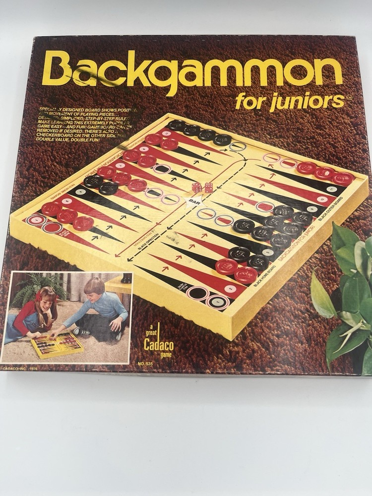 Backgammon For Juniors 1977 “A Great Cadaco Game” No 535
