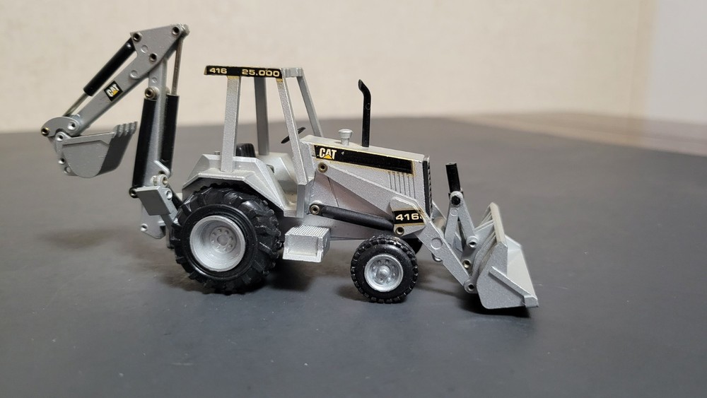1:50 Scale Diecast CAT 416 Backhoe Loader- SILVER Limited Edition - NZG 285