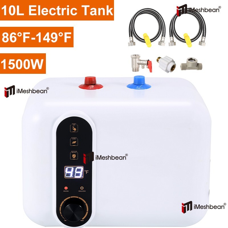 Instant Electric Hot Water Heater Shower Compact Mini-Tank Storage RV 10L 110V
