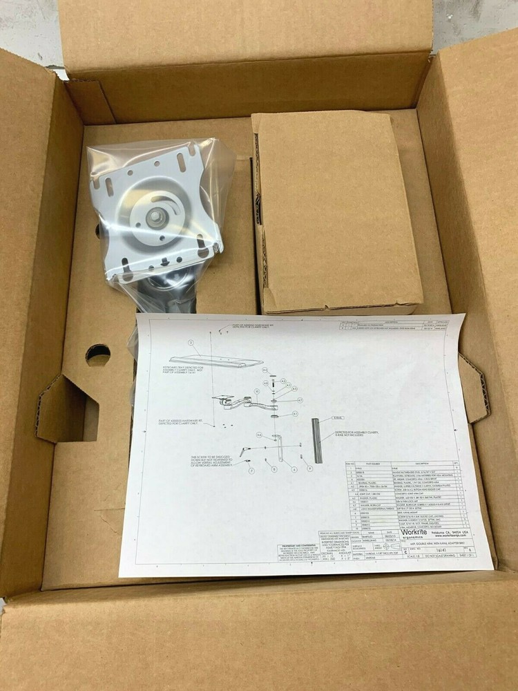WORKRITE ERGONOMICS DOUBLE ARM & K-RAIL ADAPTER AKP-R-S-16141