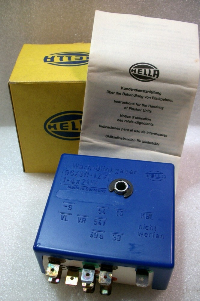 NOS Hella 12 Volt Flasher Relay
