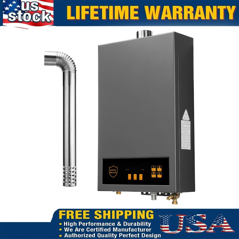 Propane Tankless Water Heater 3.6GPM 80000 BTU 24KW Instant Hot Indoor 110V