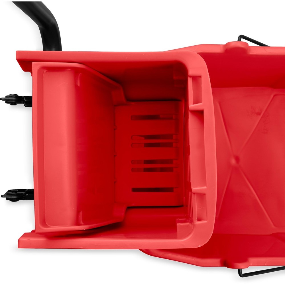 26-Quart Commercial Mop Bucket with Side-Press Wringer, Precision-Molded Poly...