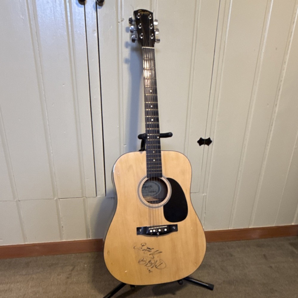 Big Bad Voodoo Daddy Autographed Squier Acoustic Guitar