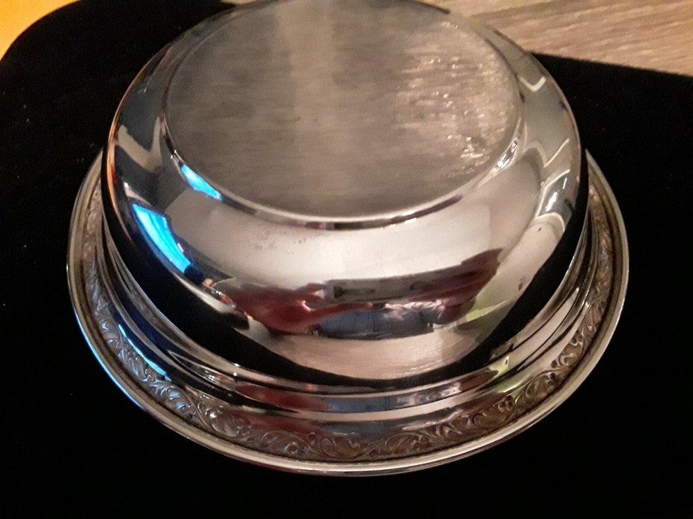 Antique 925 Sterling Silver Patterned Wallace 110 Bowl Free Shipping