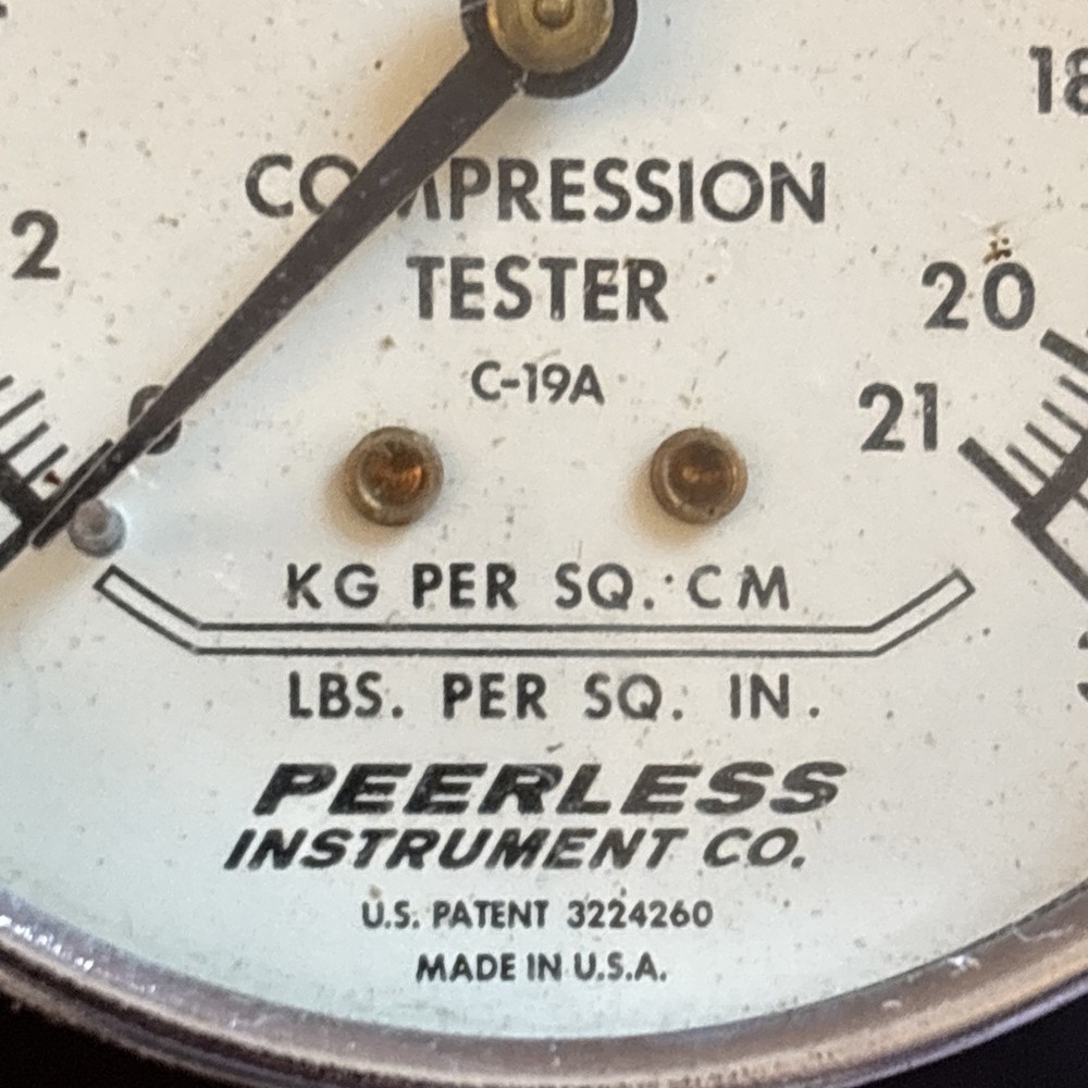 Vintage Peerless Pulsar Compression Tester C-19A Docs And Box Included