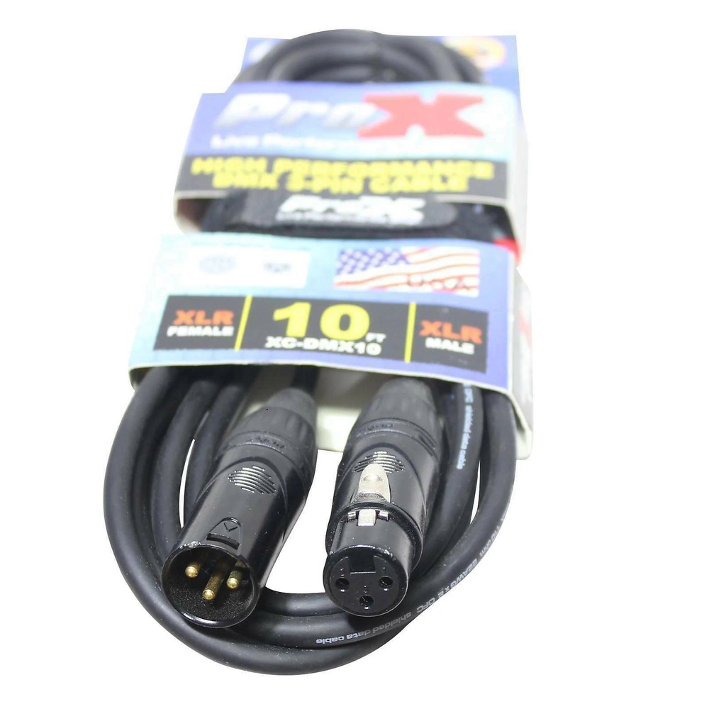 24 Prox 3 Pin DMX 10' ft Stage High Performance Lighting Shielded Cables