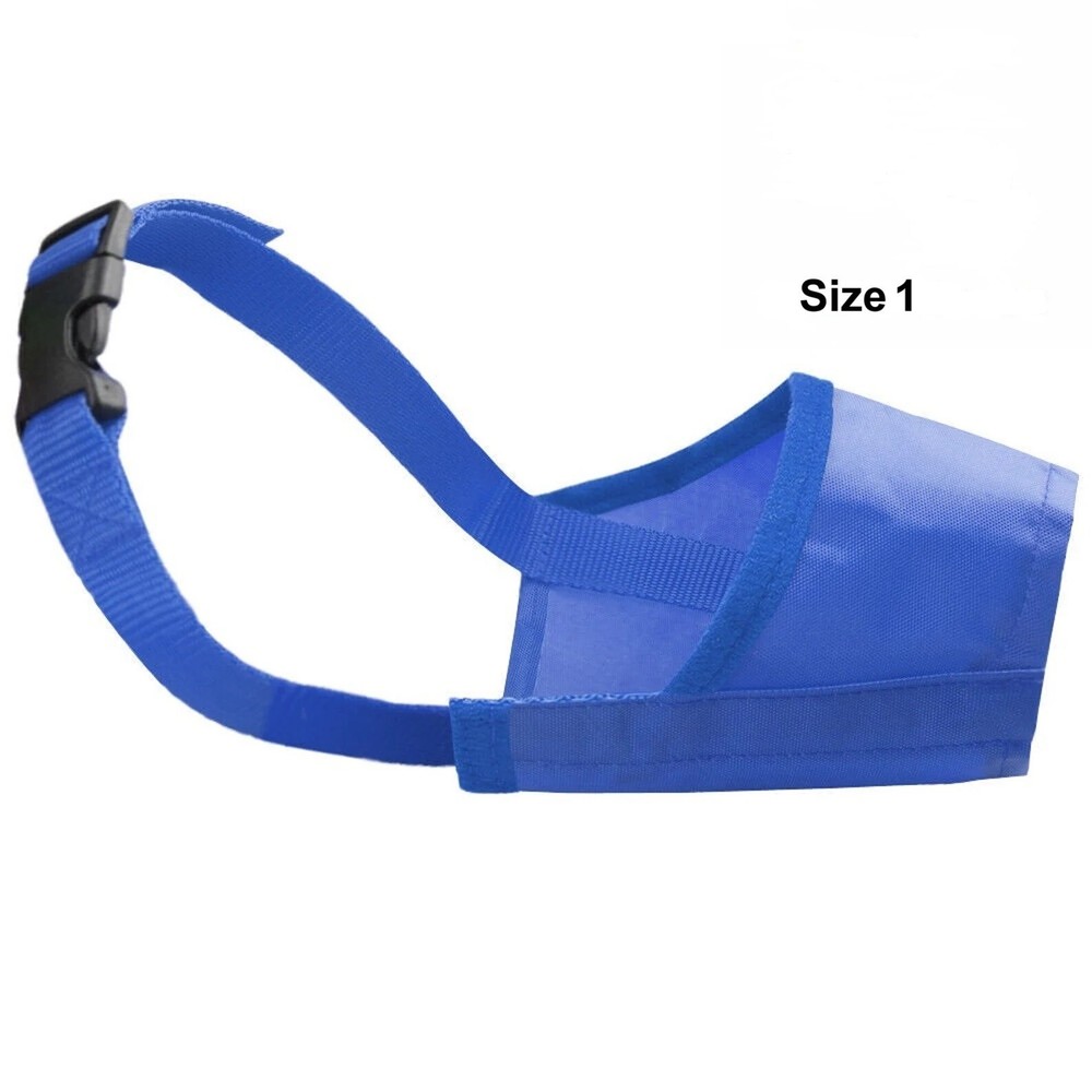 Yorkshire Terrier Dog Muzzle Blue Nylon Training Aid Anti Bite Barking Training