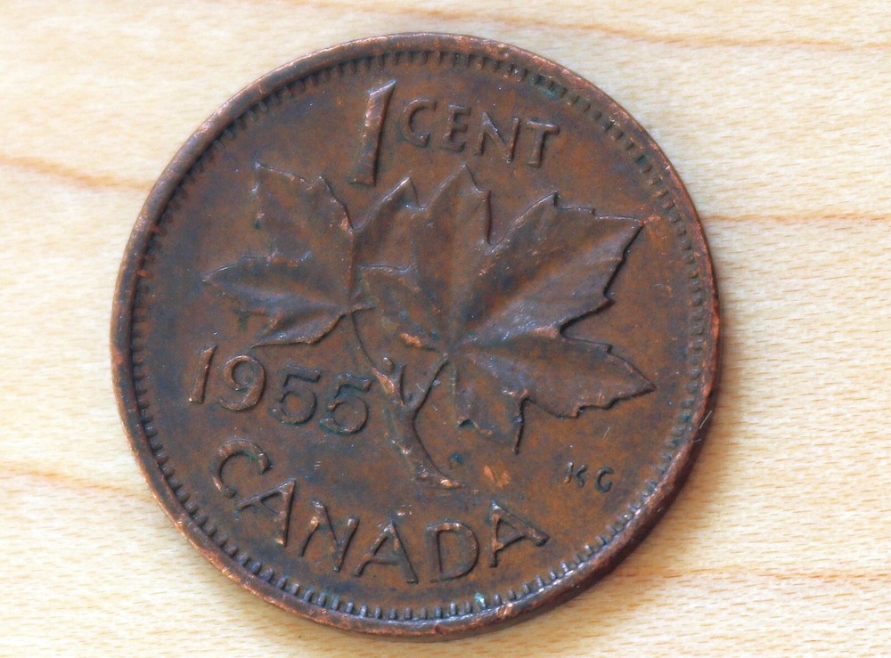 1955 Canada 1 Cent Elizabeth II