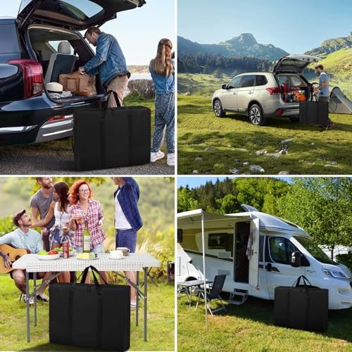 Folding Table Storage Bag, Portable 600D WaterProof 8FT Folding Table Bag