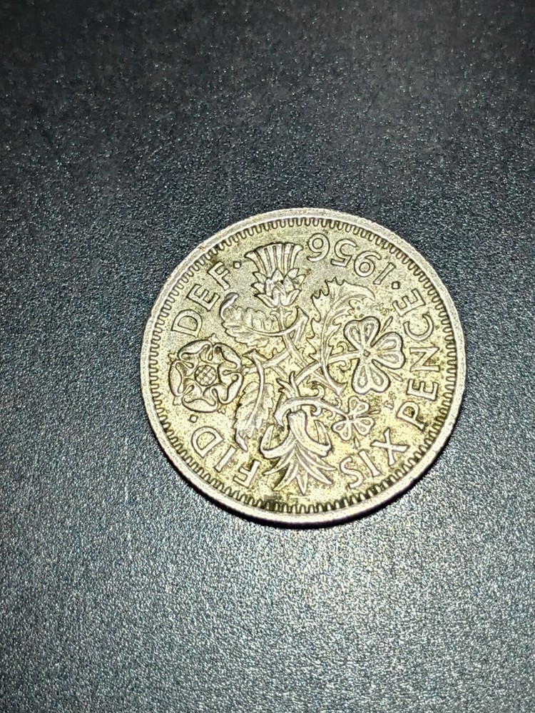 1956 Great Britain Sixpence Coin