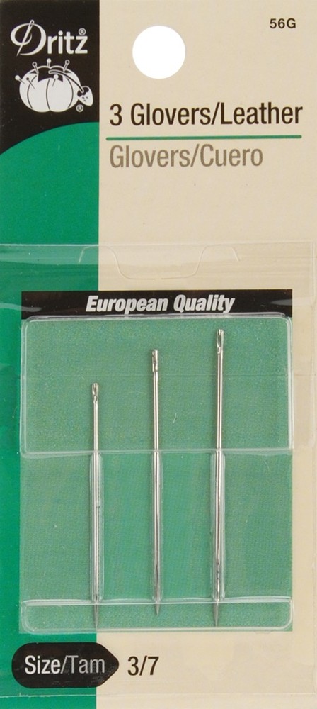 Dritz 56G Glovers/Leather Hand Needles-Size 3/7 3/Pkg