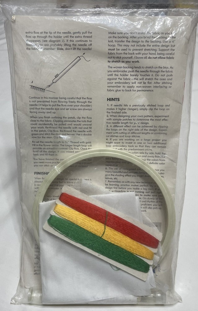 🪡🧵Embroidery Kit New in Package - Boye Easy to Learn/Do Loop 7250 2