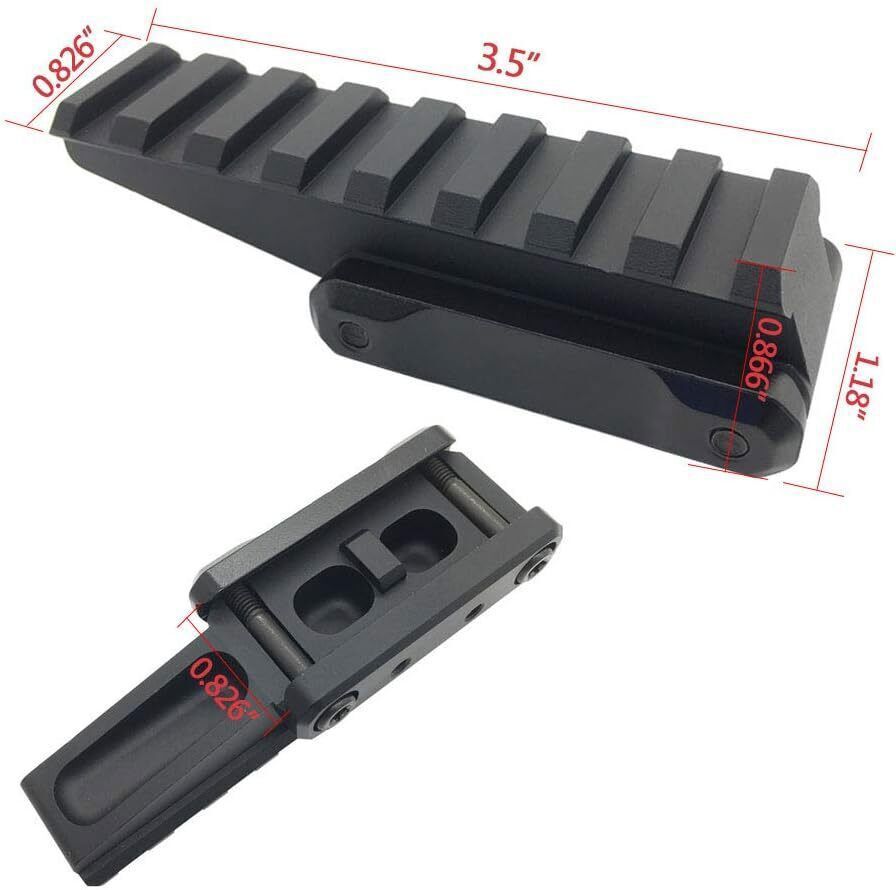 Tactical Sight Scope Optics Riser Mount Base Picatinny Rail for Red Dot Laser