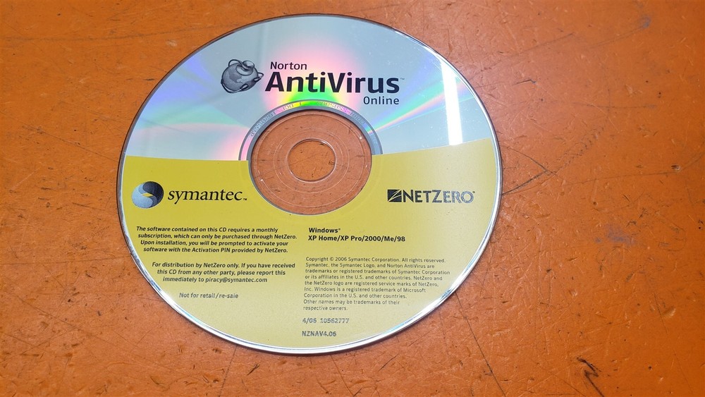 ⭐️⭐️⭐️⭐️⭐️ Norton AntiVirus 2006 Disc By Symantec For Windows Disc Only