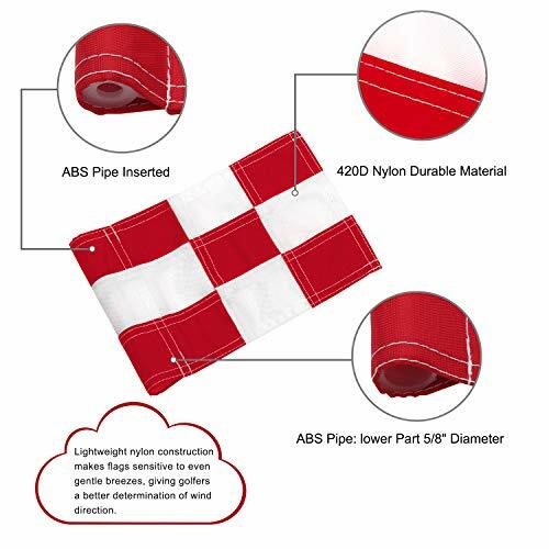 KINGTOP Checkered Golf Flag with Plastic Insert Putting Green Flags for Yard ...