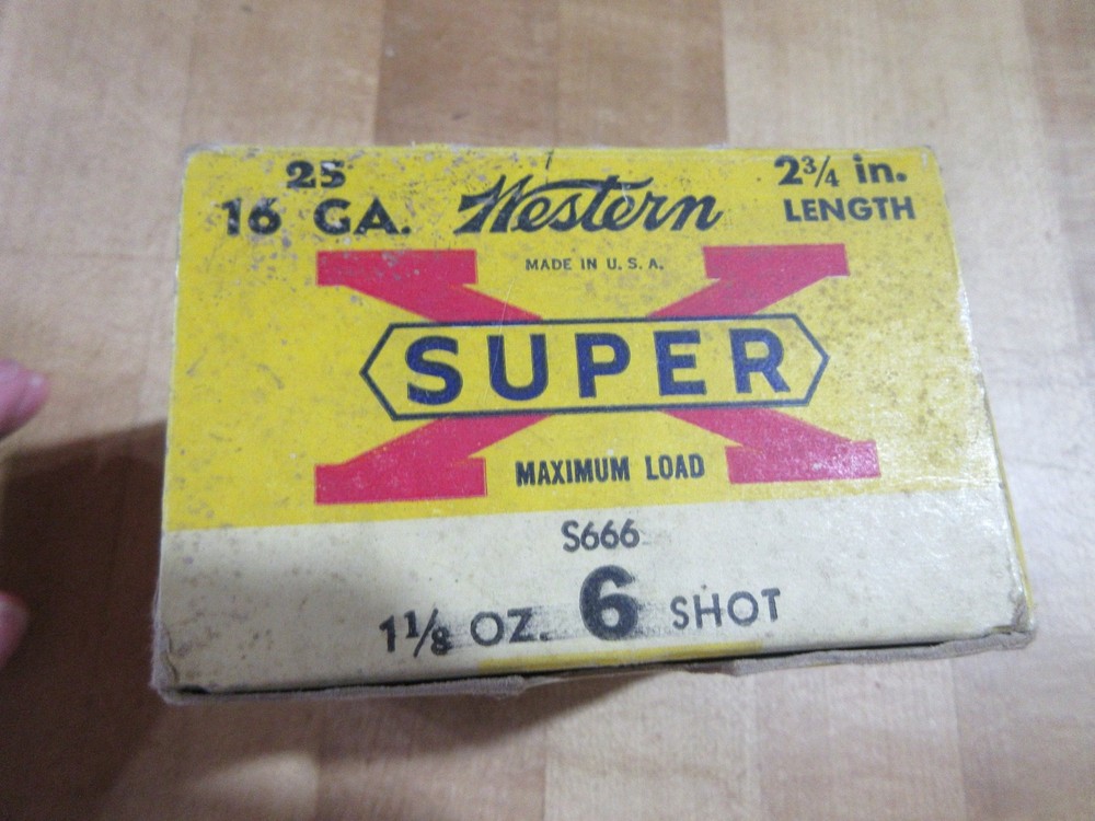 Empty Ammo Box Western Super X 16 ga (dl)