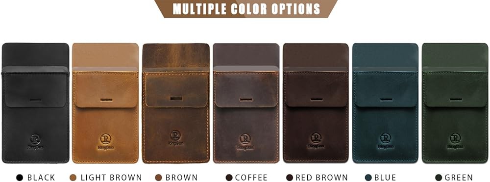 Poet Protector for Men, Full Grain Leather Pen Protect Holder