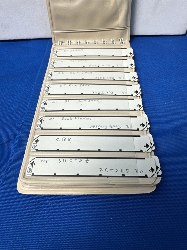 Vintage HP Hewlett-Packard Blank Program Cards Case w/ Handwritten Programs