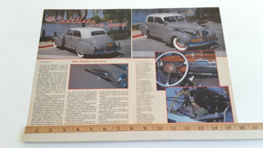 1940 CADILLAC SIXTY SPECIAL  ORIGINAL 1988 ARTICLE