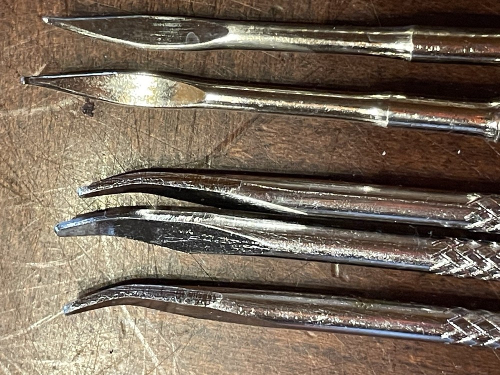 Vintage Handheld Metal Nutcracker w/ 4 picks