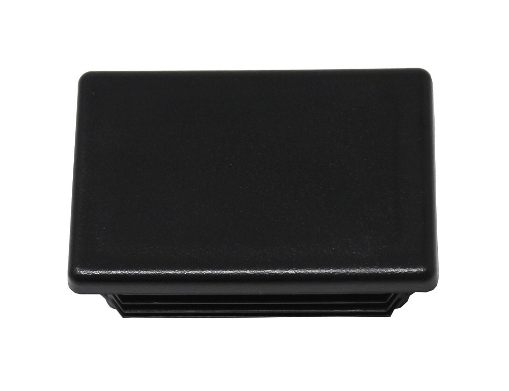 Black Plastic 2"x3 inch Rectangle Universal Tubing End Cap Plug Insert