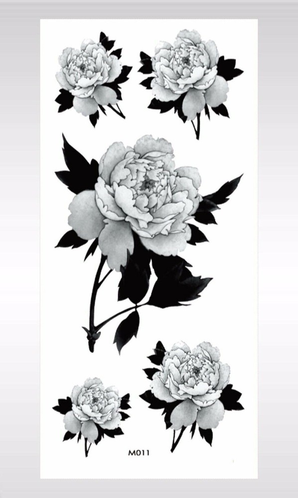 10 sheets Removable butterfly rose temporary tattoo