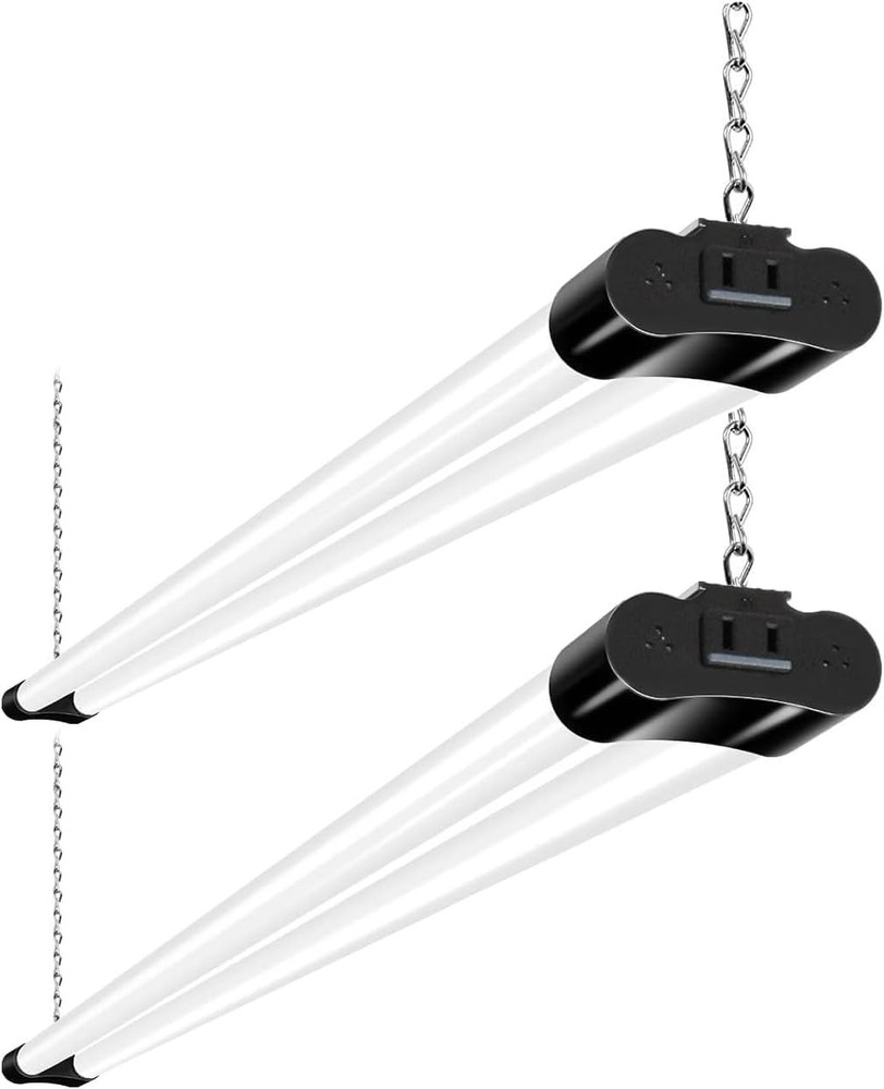 hykolity 2 Pack 4FT Linkable LED Shop Light for Garage, 4FT-42W, Black