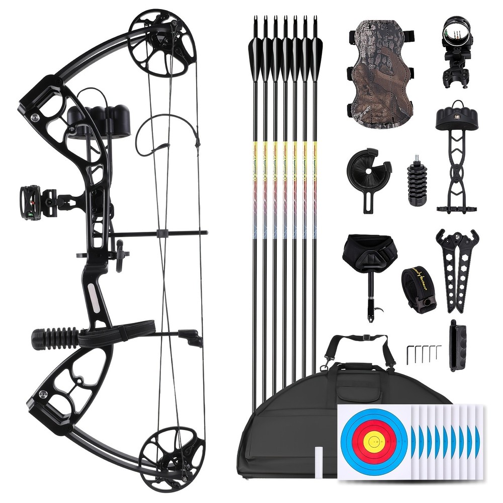 Lightweigt Hunting Compound Bow Kit for Beginner & Intermediate Archer ,30-70Lbs