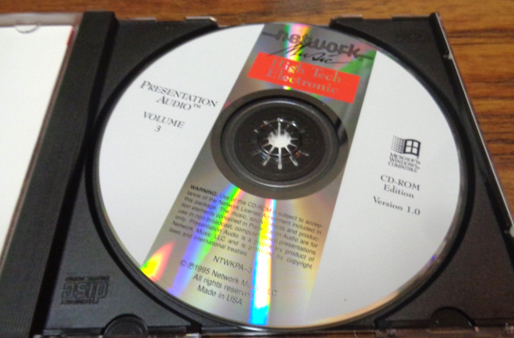 NETWORK MUSIC PRESENTATION AUDIO CD ROM VOL 3 ELECTRONIC (WINDOWS) 1995